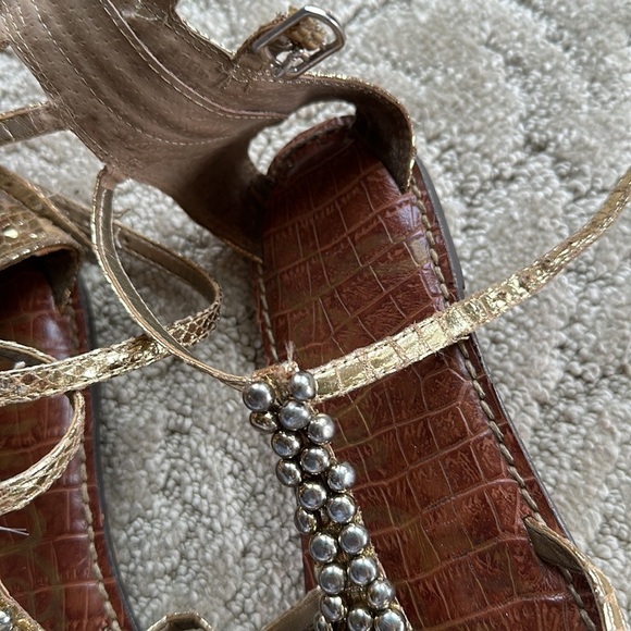 Sam Edelman Golden Sandals Size 9.5 - Picture 2 of 4